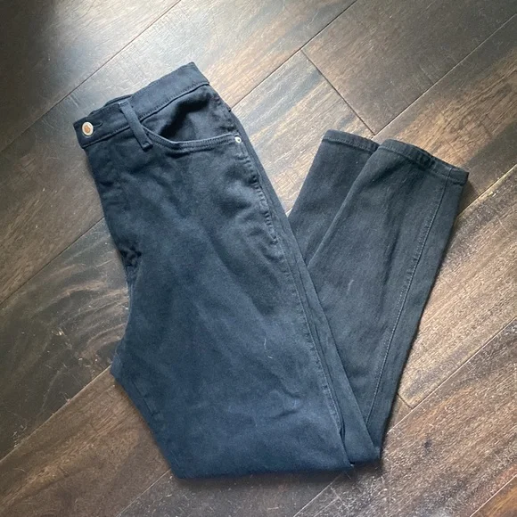 90s Black Strait Leg Jeans - Picture 5 of 15